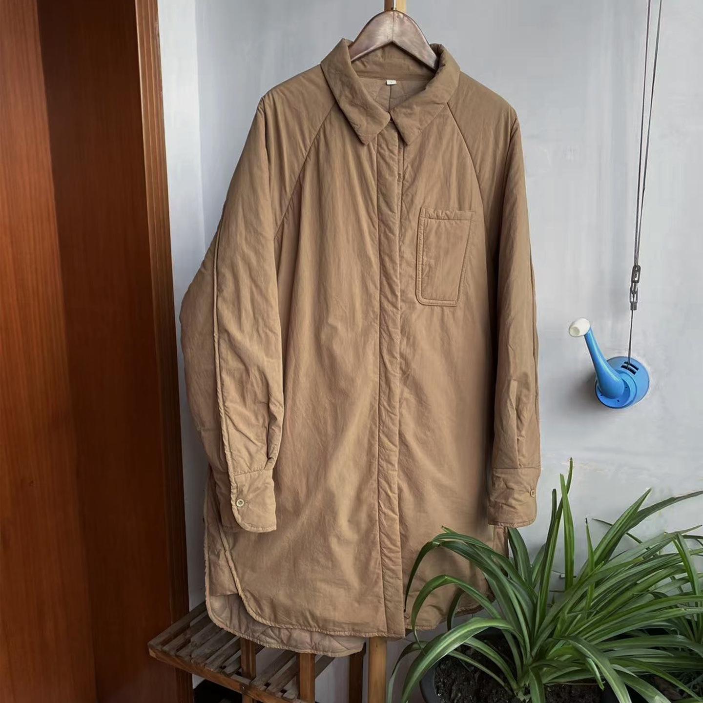 

Синьцзянская женская куртка большого размера с хлопковой подкладкой: Не линяет и не садится, Осенне-зимний повседневный приталенный стиль Large