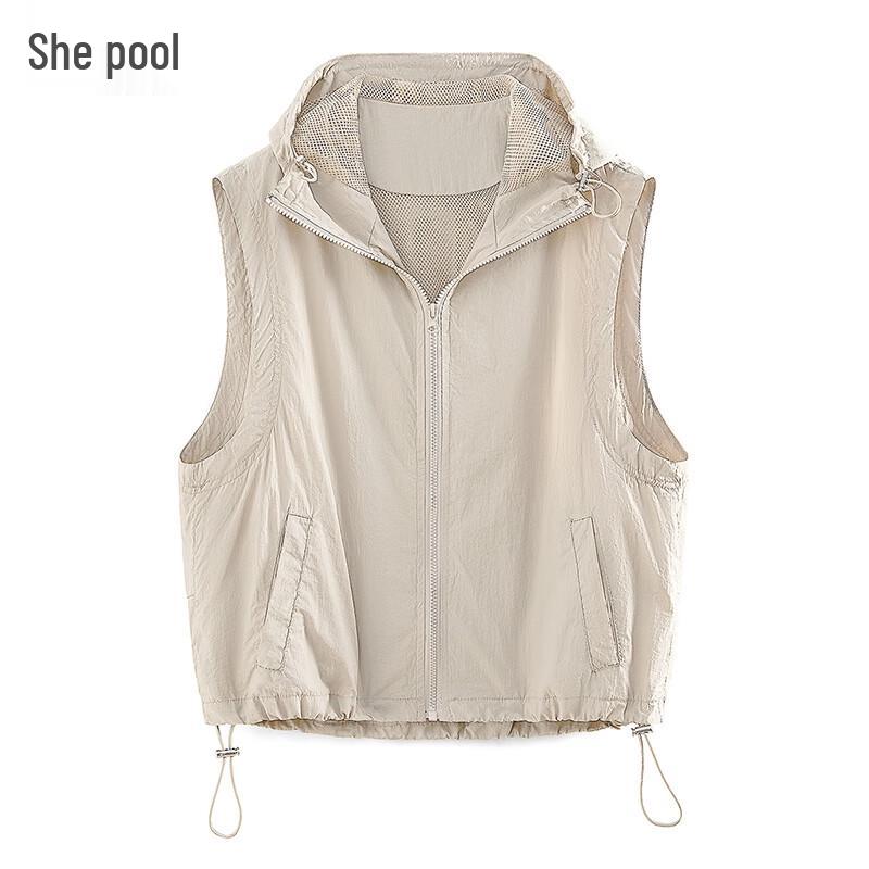 

Women s Hooded Drawstring Vest M