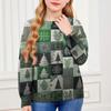 Weihnachtspullover für Kinder Jungen und Mädchen Strickpullover Niedliches Shirt Herbst Rundhals-Pullover Tops
