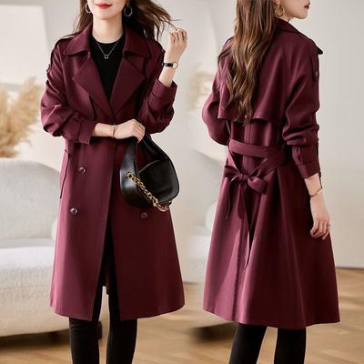 Cappotto Trench Lungo Primaverile alla Moda da Donna Chic