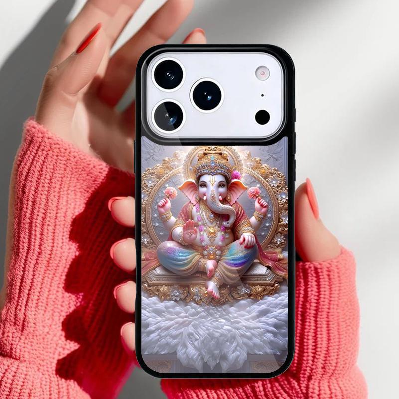 Ganesh Elephant God Phone Case for iPhone 17 16 15 14 13 Pro Max Back Cover for 12 11 Pro Coque