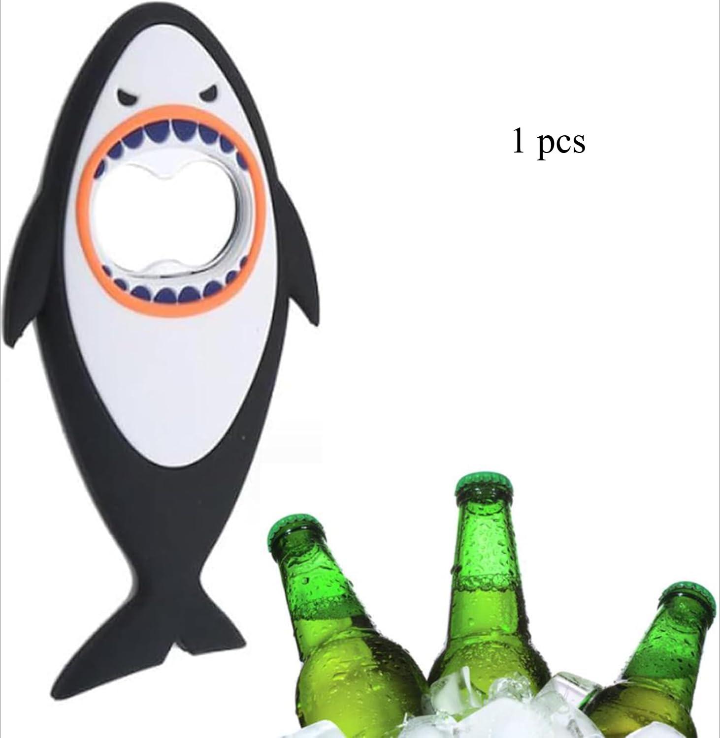 1 Pcs Creative Shark Beer Bottle Opener Magnetic Fridge Magnet