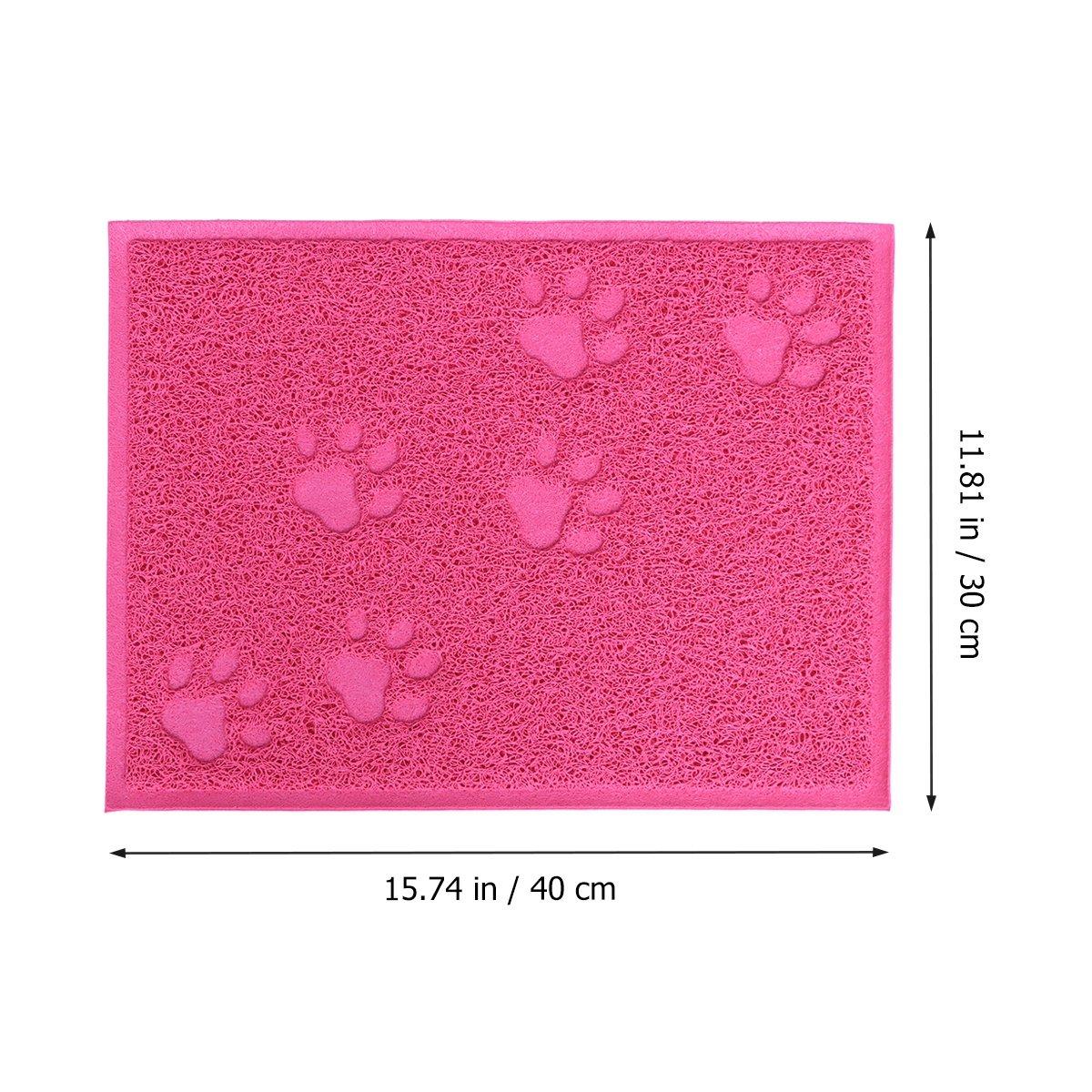 30x40cm Cat Litter Mat Super Thick PVC Pet Cleaning Carpet Dirt Grabbing Design Comfortable Paw Surface Vacuum Rinse