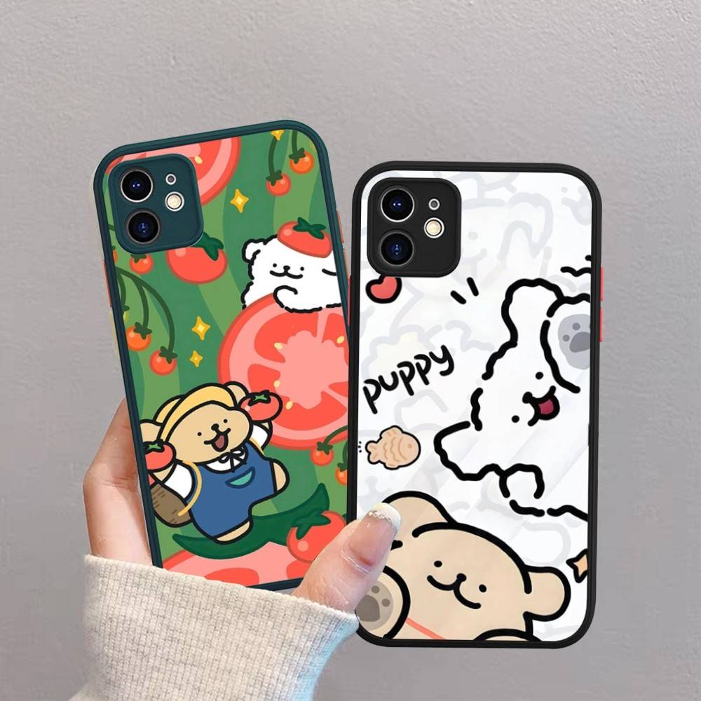Maltese Cute Line Puppy Dog For IPhone 15 16 Pro Max 11 12 13 14 XS XR X Plus 16E Matte Translucent Phone Cover
