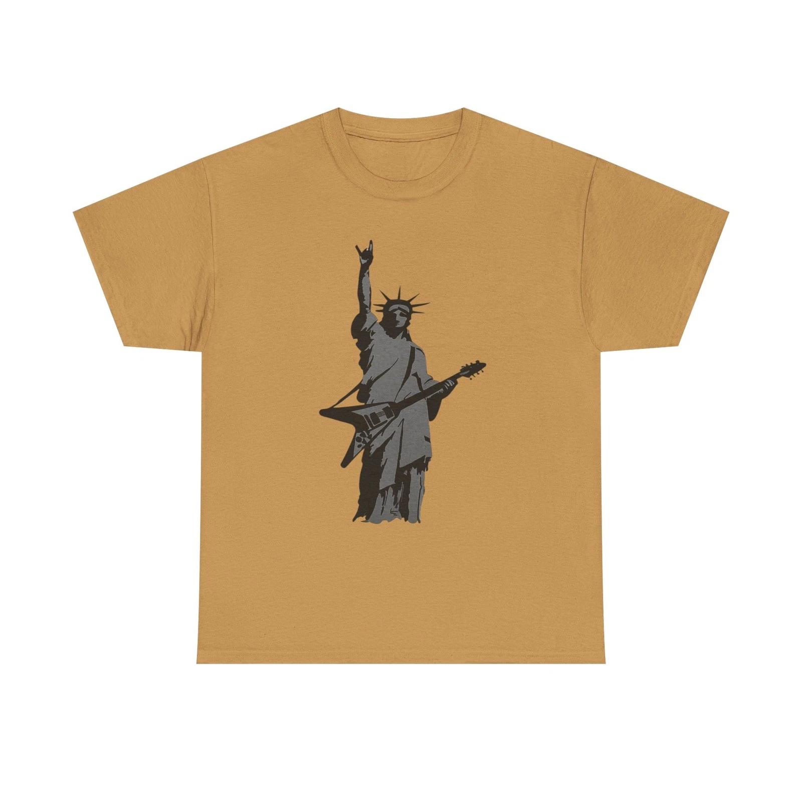 Rockin  Liberty Unisex Heavy Cotton Tee - Music Lover Gift, Patriotic [...] S