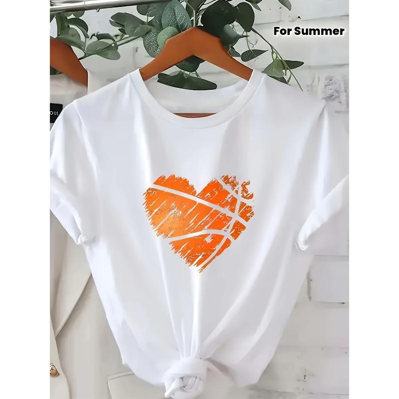 Spring And Summer Casual Short Sleeve T-Shirt, Women S Clothing S белый
