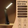 LED Desk Lamp Touch Control Foldable Table Lamp 3 Color Stepless Dimmable Bedside Light for Living Room Dorm Home Office