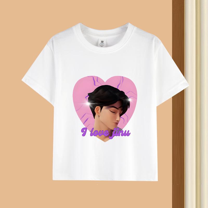 T-Shirts Girls Children's Women's Comfortable Cartoon Printed T-shirt Pure Cotton Short Sleeves Soft