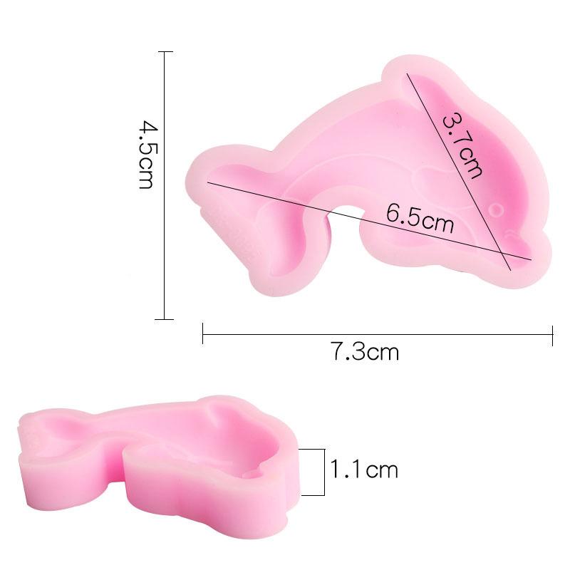 Dolphins Whale Shape 3D Silicone Cake Soap Candle Molds Kitchen Baking Fondant