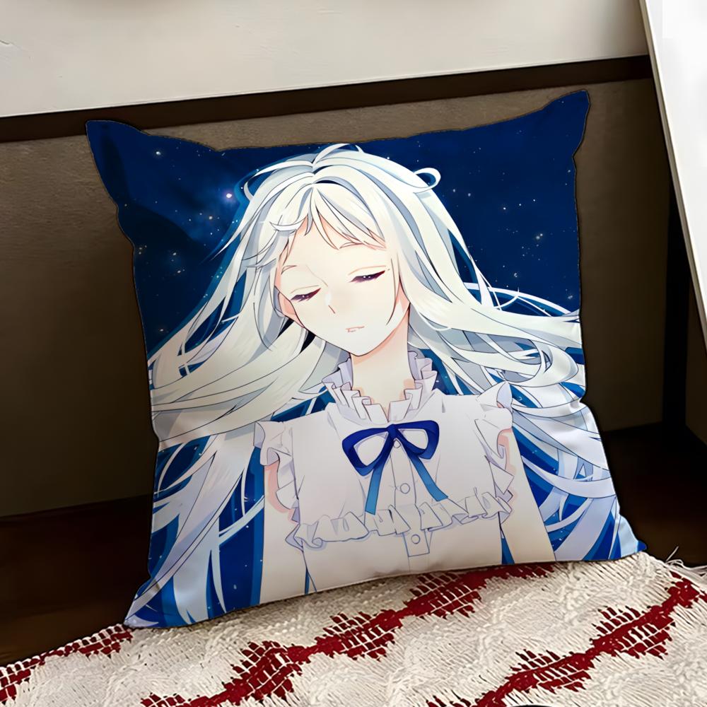 Anohana The Flower WeSaw ThatDay Cushion Cover Reversible Soft Durable Pillow Cover Home  Car MultiScene Use for Daily Comfort