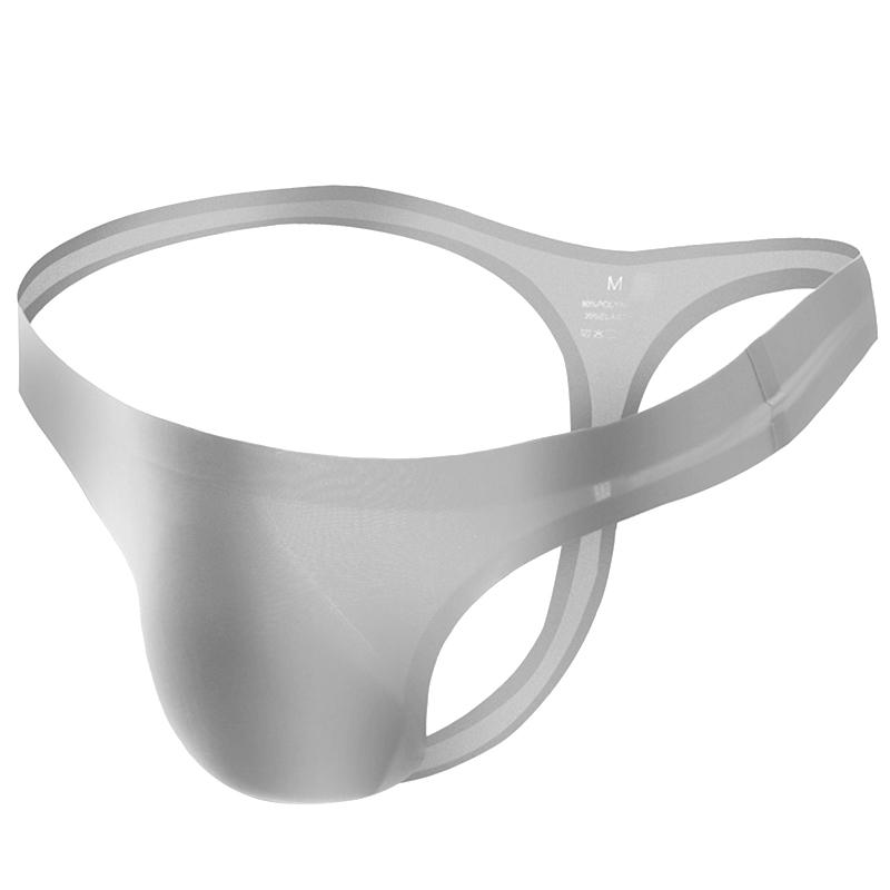 1Pc Thong Seamless Men Sexy G-strings Ultra-thin Briefs Underwear Ice Silk