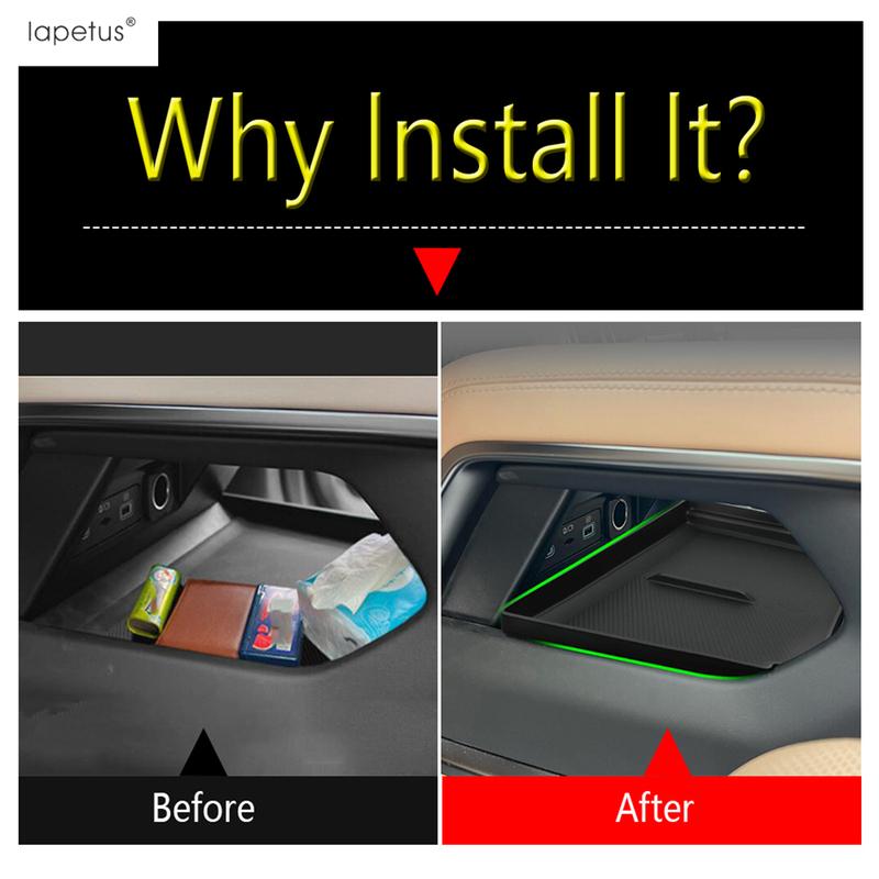 Car Phone Wireless Charging Pad Mat / Center Console Armrest Storage Box Tray Organizer Accessories For BYD Leopard 8 2024 2025