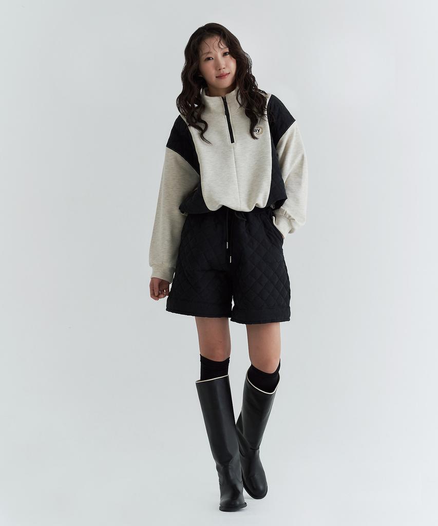 Peulleio Padded Quarter Pants _ Black