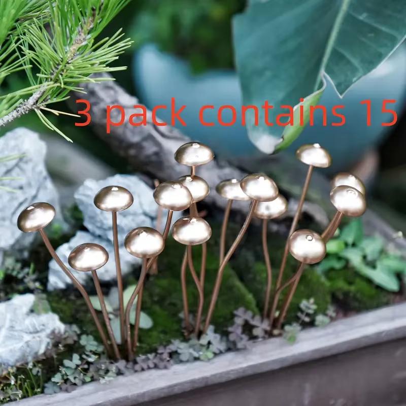 Creative Mini Metal Cute Mushroom Decoration Outdoor Garden Courtyard Decoration Atmosphere Potted Flowers Decoration Gift