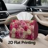 1pc, 2D Flat Printing, Tissue Box with Beautiful Rose Pattern, Suitable for Bathrooms, Living Rooms, Bedrooms, Dressing Tables, Coffee Tables, And Din