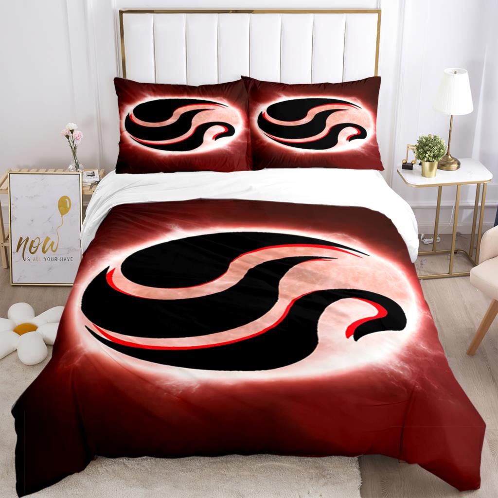 Fashionable Tai Chi Chinese HD Print 3 - Piece Bedding Set, for Children & Adults, with Quilt Covers & Pillowcases