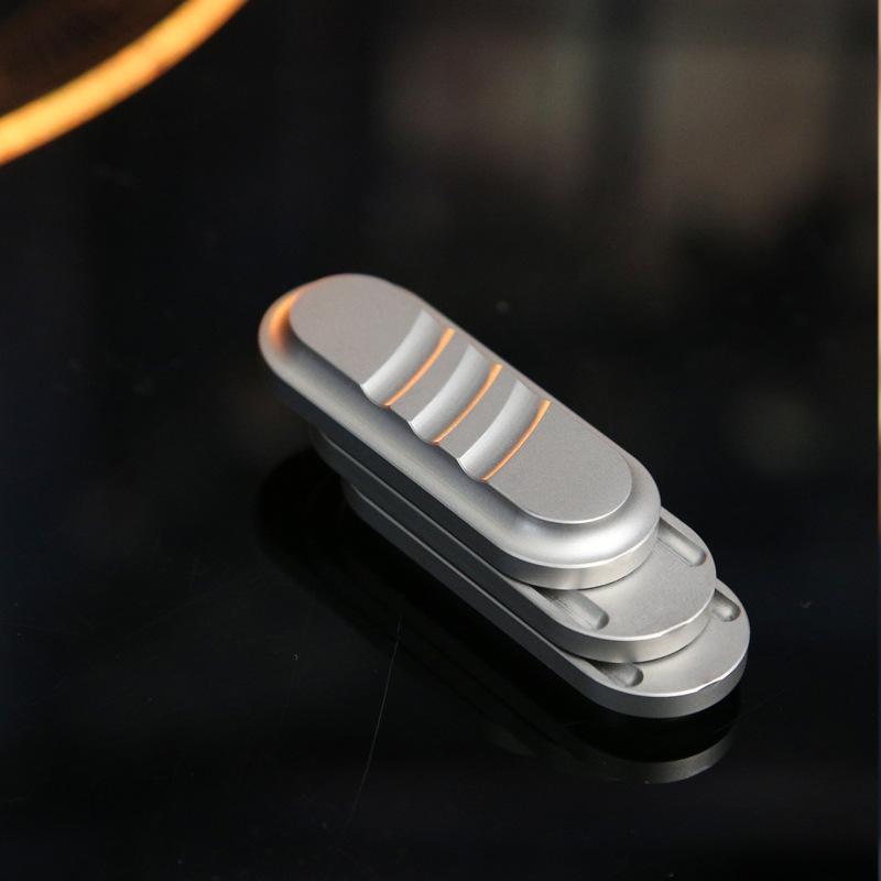Push Magnetic Card Edc Metal Pushing Plate Coin Three Layers Mechanical Slider Relieve Stress Easing Toy Anti Stress Fidget