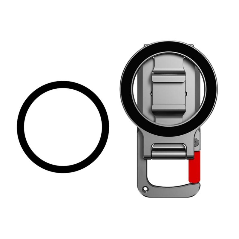 

Portable Magnetic Phone Mount Foldable Carabiner Clip Adjustable Angle Strong Aluminum Mobile Brackets for Phone Use 1
