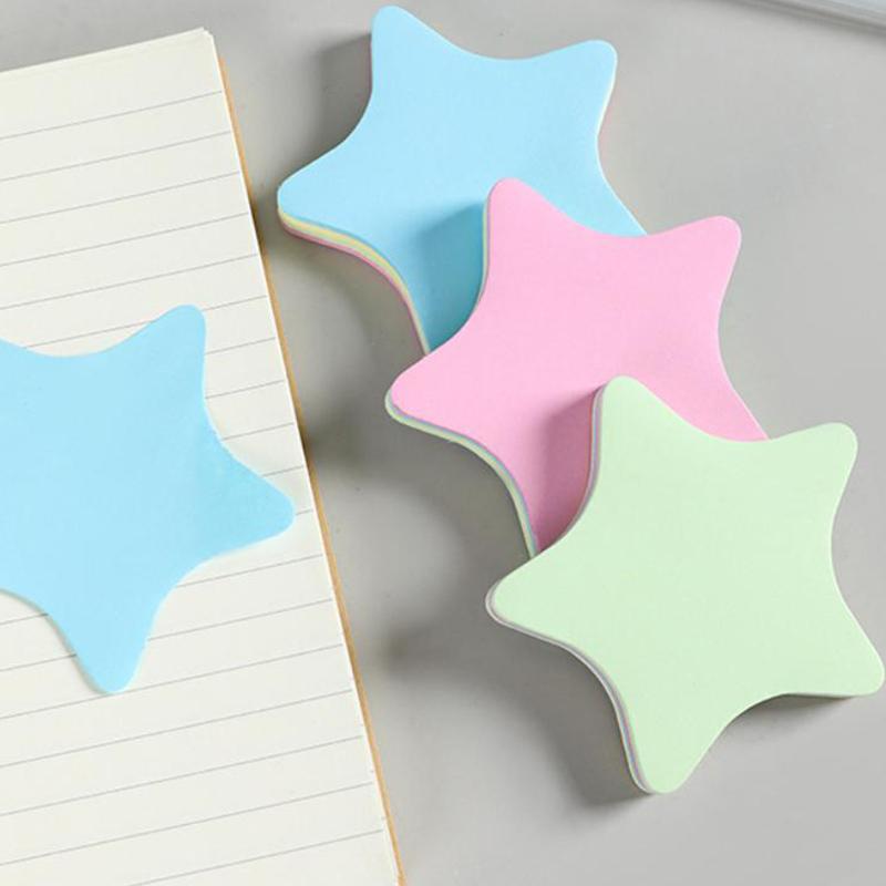 1Book Sticky Note Pads Stationery Paper Mixed Color Self-Adhesive School Office DIY Message Supplies Accessories Decorations ZYF