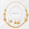 3-Piece Geometric Tassel Long Necklace Earrings Ring Jewelry Set Ladies Wedding Accessories