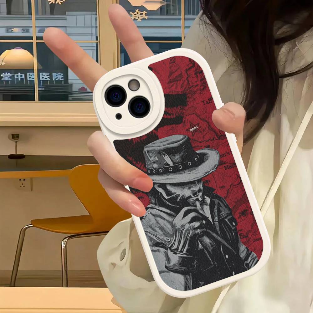 Game Red Dead R-Redemption Leather Phone Case For IPhone 15 14 13 Pro Max 12 11 16 Plus Phone Cover