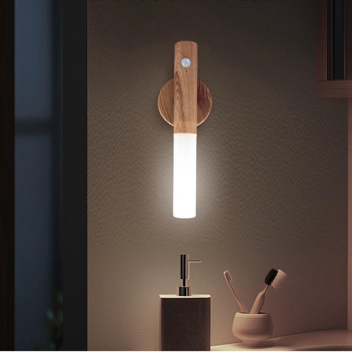 

Modern USB powered LED wall light with motion sensor and three color lights, perfect for stairs and corridors Chocolate&0-5W теплый белый