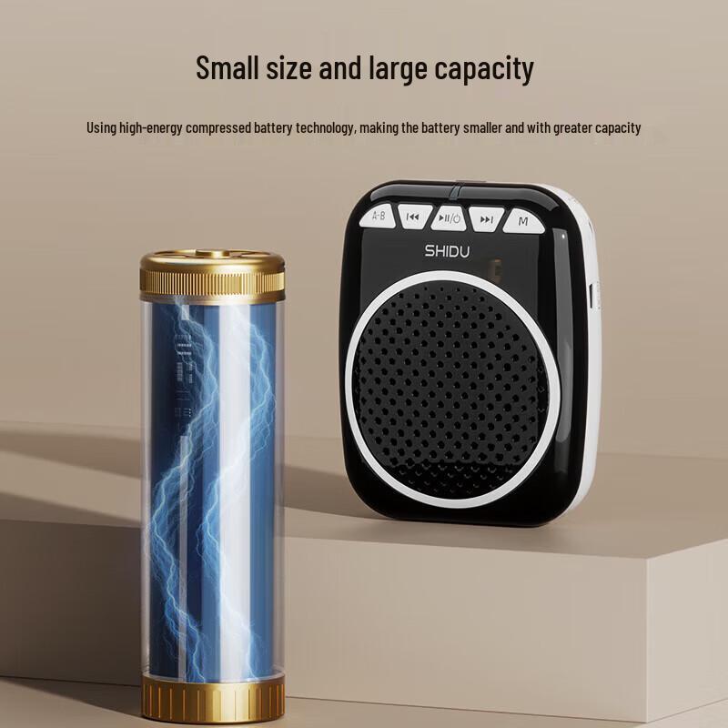 SHIDU S308 Portable Wireless Voice Amplifier with Microphone CN Plug (adapter Included)