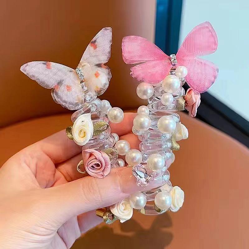 Sweet Butterfly Phone Line Hair Rope Ponytail Artifact For Women Girls Elegant Hair Ring Exquisite Hair Accessories