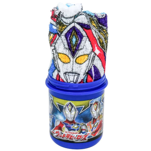 Ultra Heroes Hand Towel Set OC 1 (Case Size) Diameter 6.3 X Height 9.1cm, (Hand Towel) 32 X 29cm