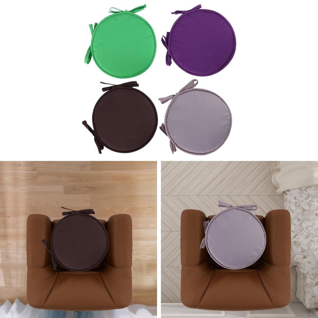 Round Chair Cushion Pad Birthday Gift Minimalist Seat with Ties for Home Decor Garden
