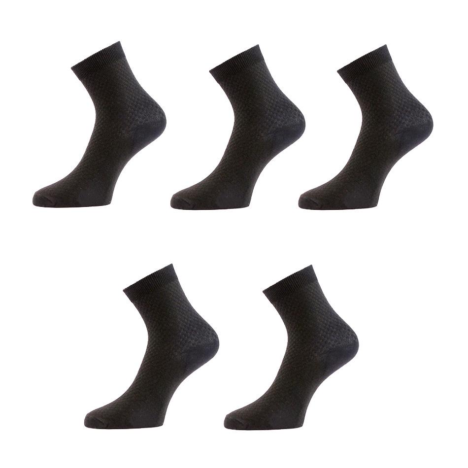 Men's Bamboo Fiber Mid-Calf Business Socks - Breathable, Double-Needle, Four Seasons Style