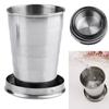 Food Grade Stainless Steel Telescopic Cup Travel Lightweight Outdoor Use Folding Cup Lightweight Extendable Water Cup Metal Wine Glass
