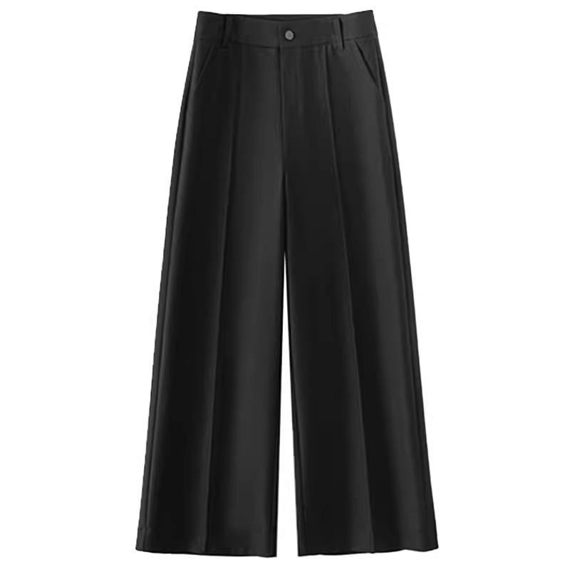 Women's Summer Drapey Wide-Leg Suit Pants, 2025 New, Versatile & Casual, Thin Nine-Point Straight Fit