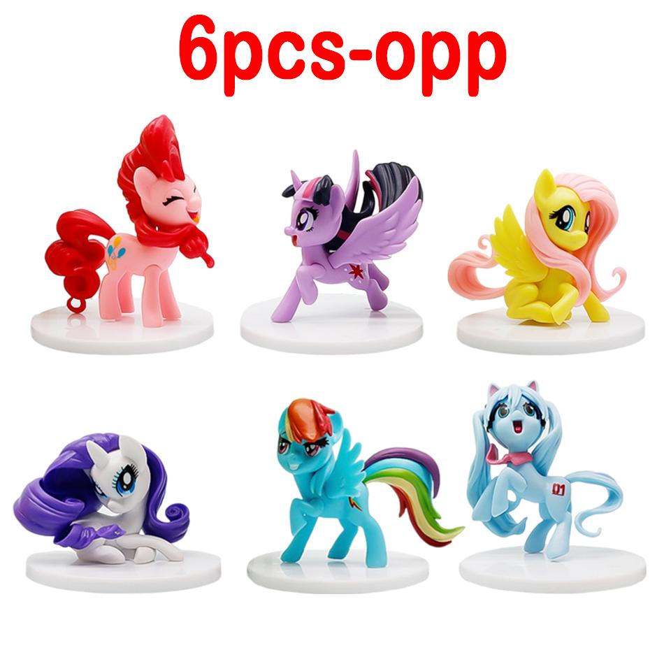 Model My Little Ponies Figures Action Figures Toy Cartoon Anime Pinkie/Fluttershy/Twilight Sparkle Doll Decoration Gift