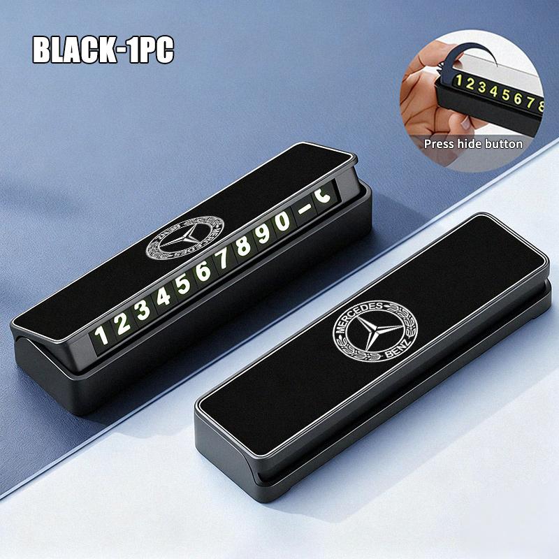 AABGX1 Car Temporary Parking Card Phone Number Hidden Stop Sign Card Plate For Benz CLS SLK Sport ML C200 C260 C300 W205 CITAN VITO