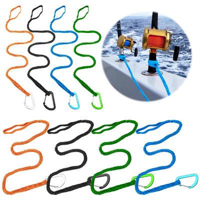 Kayak Paddle Leash Adjustable Stretchable Strap Stretchable Coiled Lanyard Leash for Canoing Fishing Boating