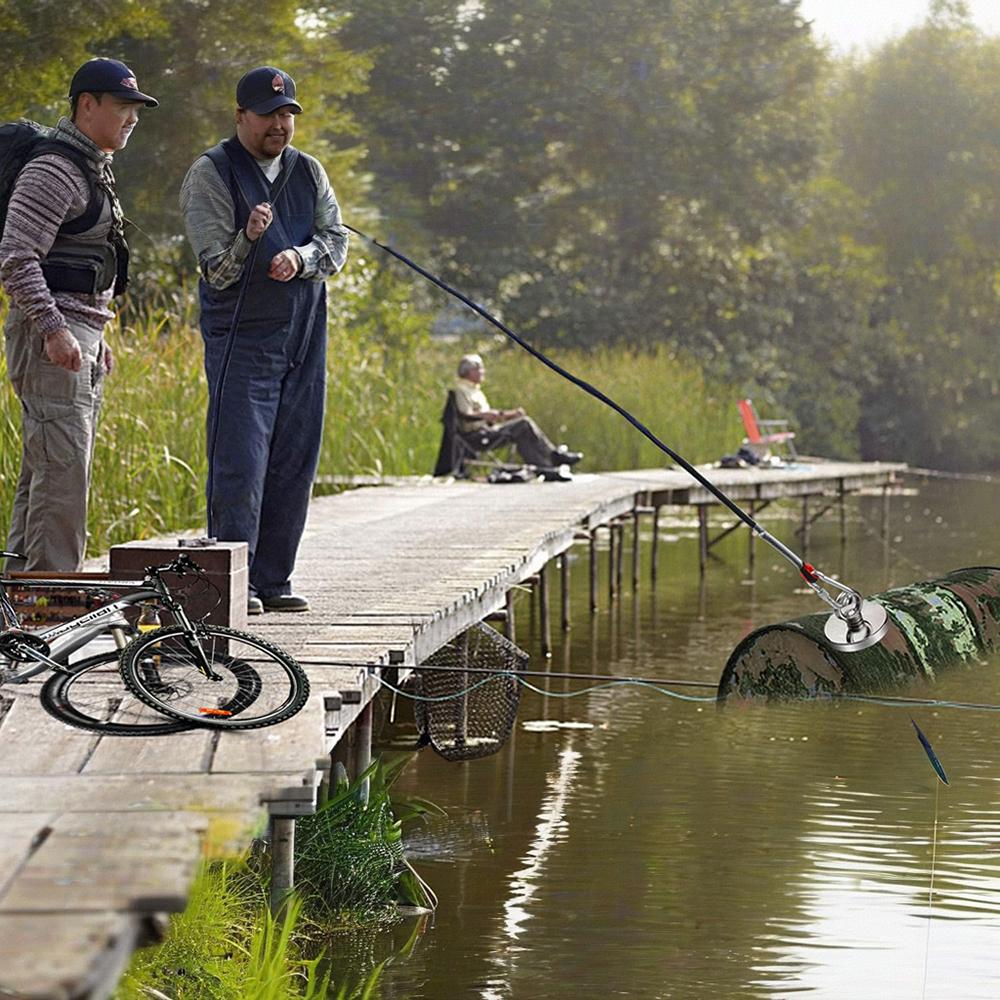 D16-D120MM Neodymium Fishing Magnet N52 Heavy Duty Rare Earth Magnet with Countersunk Hole Eyebolt Salvage Magnetic