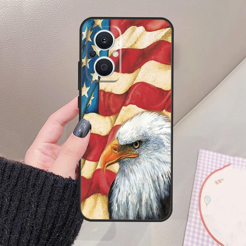 American USA Flag Eagle Funda For OPPO Reno 10 11 12 13 14 Pro 8 7 Lite 11F 12F 13F 14F OPPO Find X8 X5 X6 X9 Pro Case