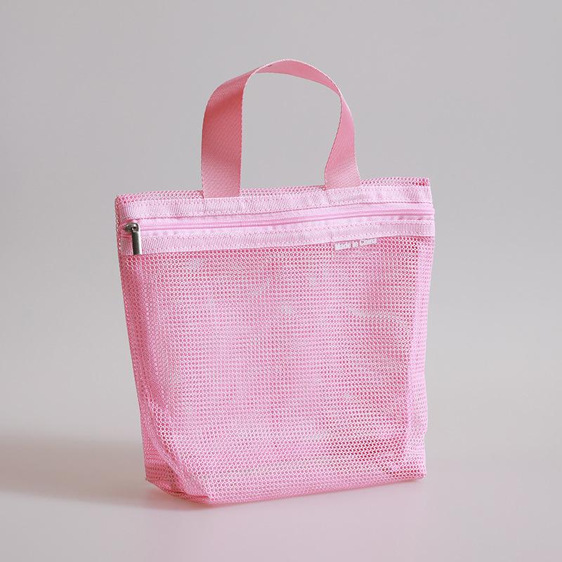 Mesh Makeup Toiletry Storage Bags Handbags Portable Travel Washing Body Shower Tools Organizer Hanging Cosmetic Organizer Pouch
