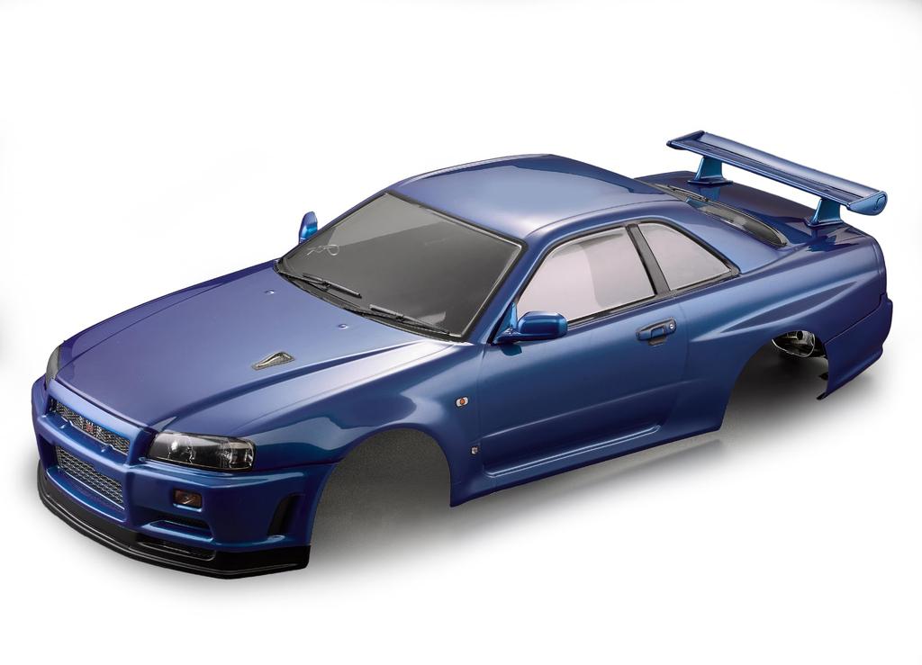 Killerbody 48716 Scale Nissan Skyline BNR34 Metallic Blue 1/10 GT-R