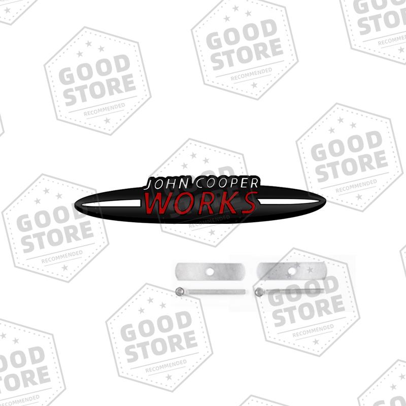 BFZ1 Metal Car Body John Cooper Works Badge 3D Front Grill Emblem Rear Trunk Sticker For Mini Cooper S R55 R56 R60 R61 Auto Accessory