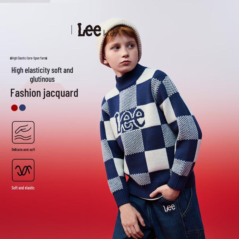 

LeeKids Kids Plaid Semi-Turtleneck Pullover 160