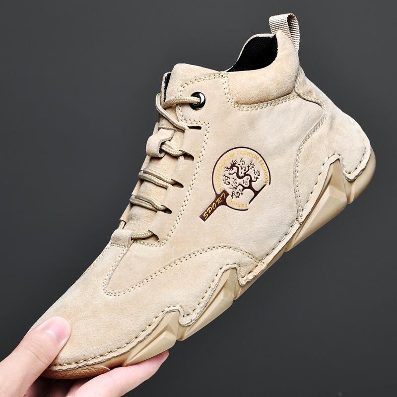 High Top Martin Boots Men's Outdoor Casual Leather Men's Shoes Octopus Bean Shoes Men's