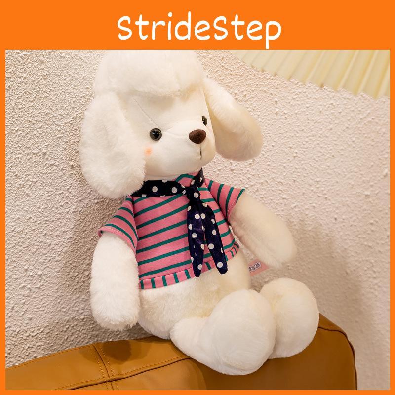 White Cartoon Dog Animal Stuffed Plush Toy Scarf Doll Children Birthday Gifts