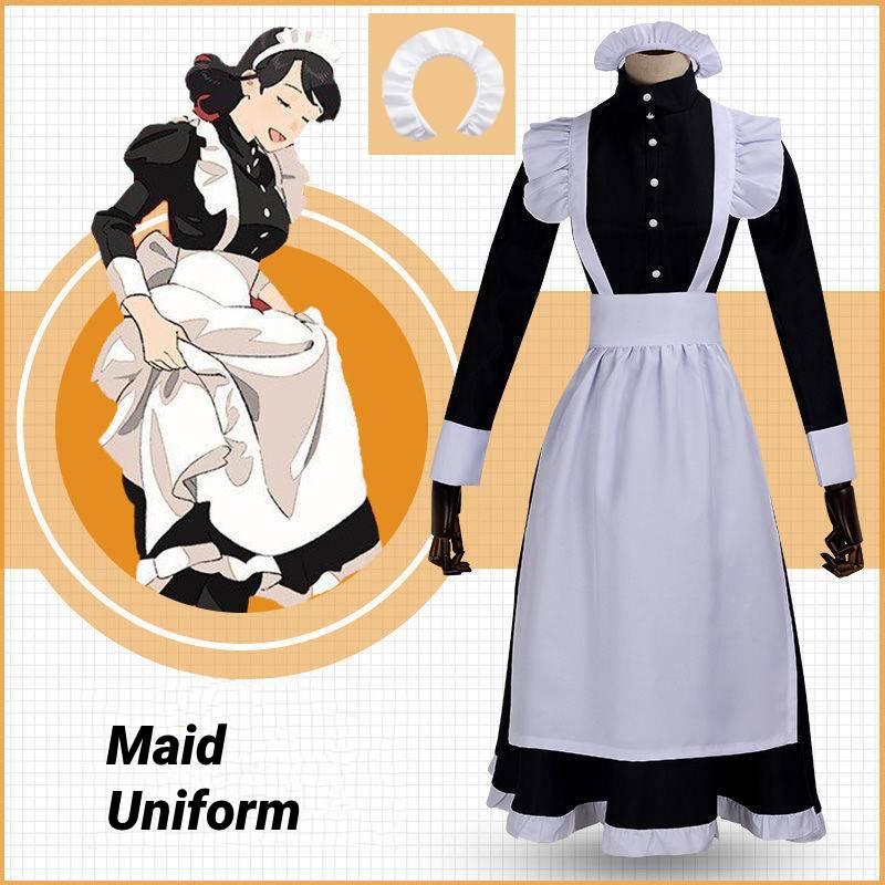 Cotton Blend Fabric Maid Costume Comfortable And Trendy Cosplay Outfit