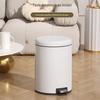 Luxury Silent Stainless Steel Pedal Trash Can with Lid - Large Capacity for Kitchen, Living Room, Bedroom