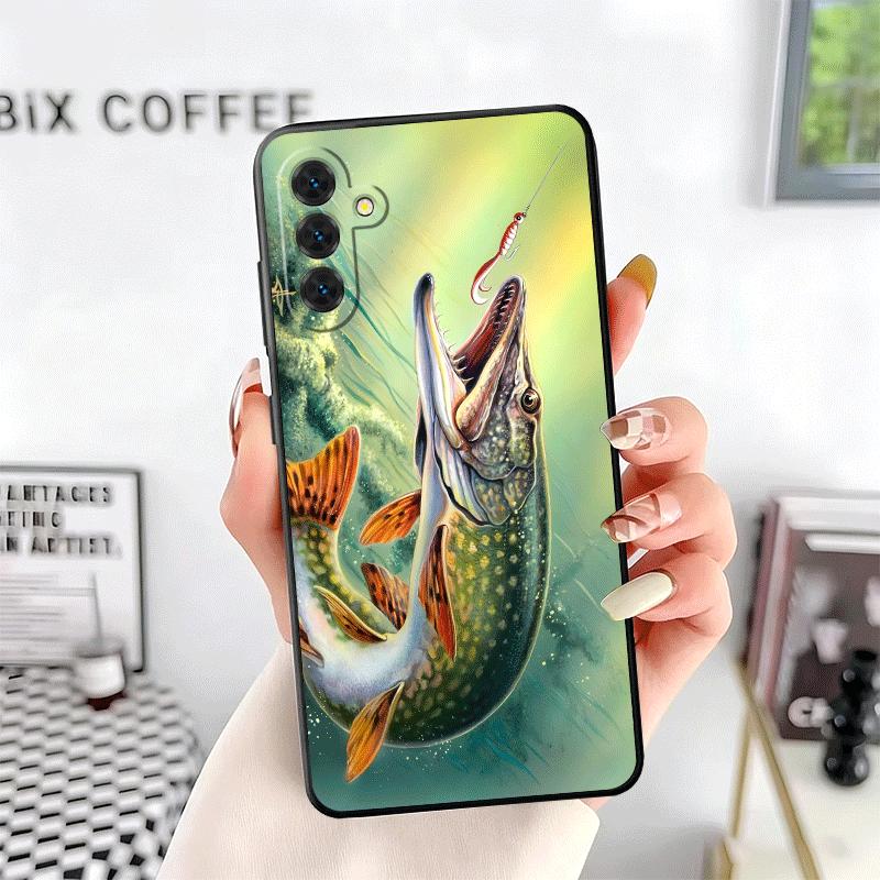 Carp Fish Fishing Rod Soft Phone Case for Samsung A17 A37 A57 A16 A26 A36 A56 A15 A25 A35 A55 A14 A24 A34 A54 A13 A23 A33 A53 A5