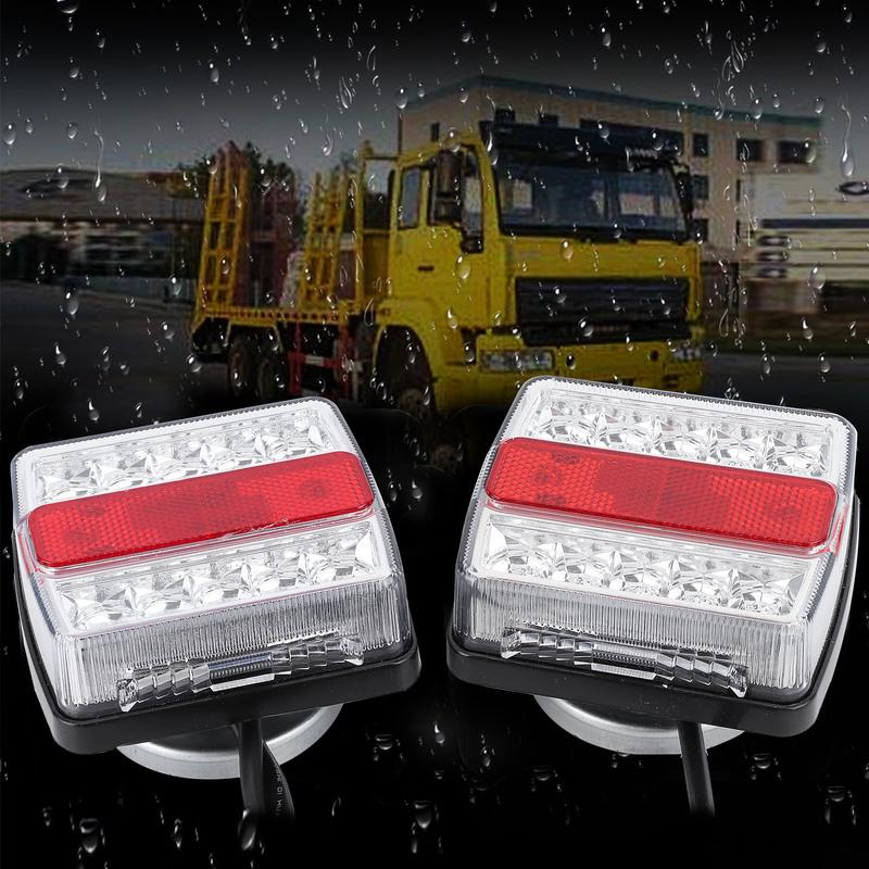 1 Pair of Magnetic LED Trailer Towing Lightboard Light Rear Tail Board Lamp W/ 10m Cable LED Tail Light Magnetic LED Tail Light A