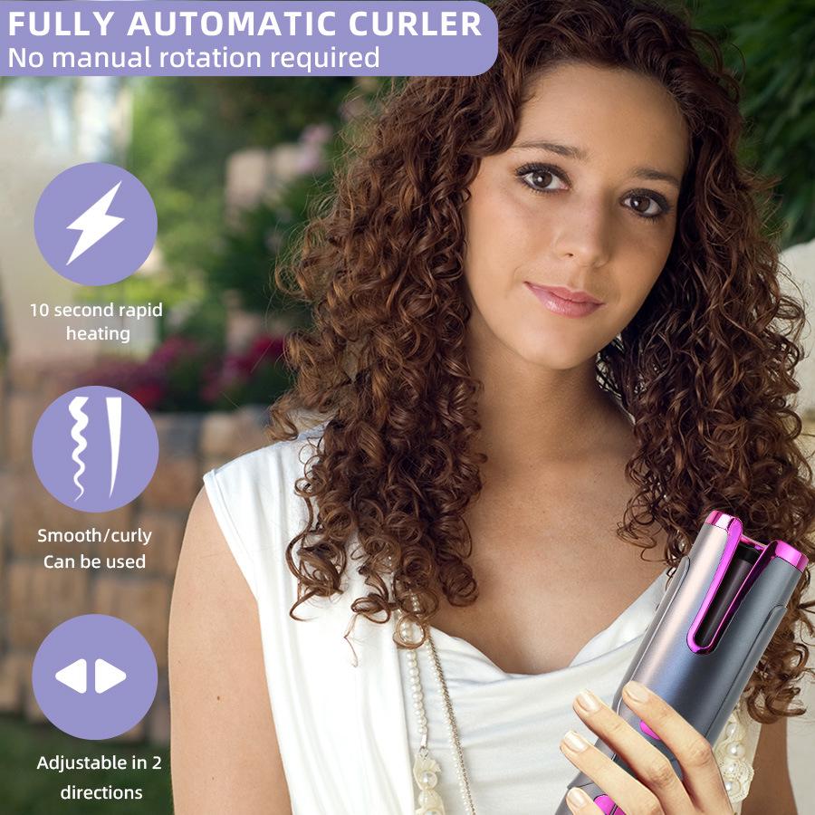 Wireless Automatic Mini Curling Iron with Smart Charging and Anti-Scald Technology