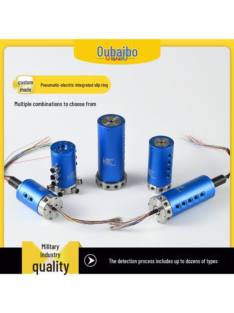 High-Speed 360° Pneumatic-Electric Slip Ring with Multi-Channel Gas-Liquid Integration